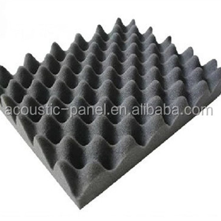 Self-Adhesive Black Egg-Crate Acoustic Foam Panel For Studio Soundproofing