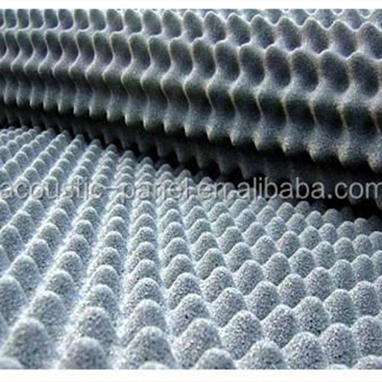 Self-Adhesive Black Egg-Crate Acoustic Foam Panel For Studio Soundproofing