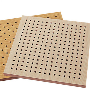 Interior Wood Paneling 4X8 Decorative Sound Absorbing Panels Perforated Wooden Acoustic Panel For Conference Hall