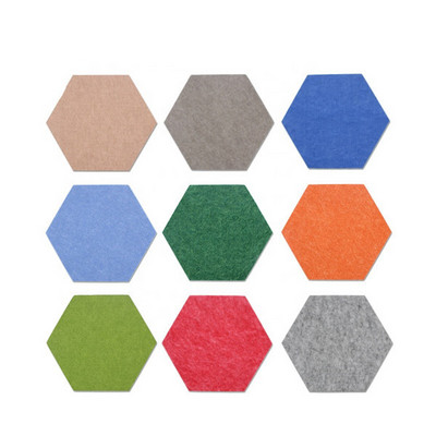 Self Adhesive Sound Absorbing Hexagon Acoustic Wall Panels Polyester Acoustic Panels Pet Felt Soundproof Wall Panel