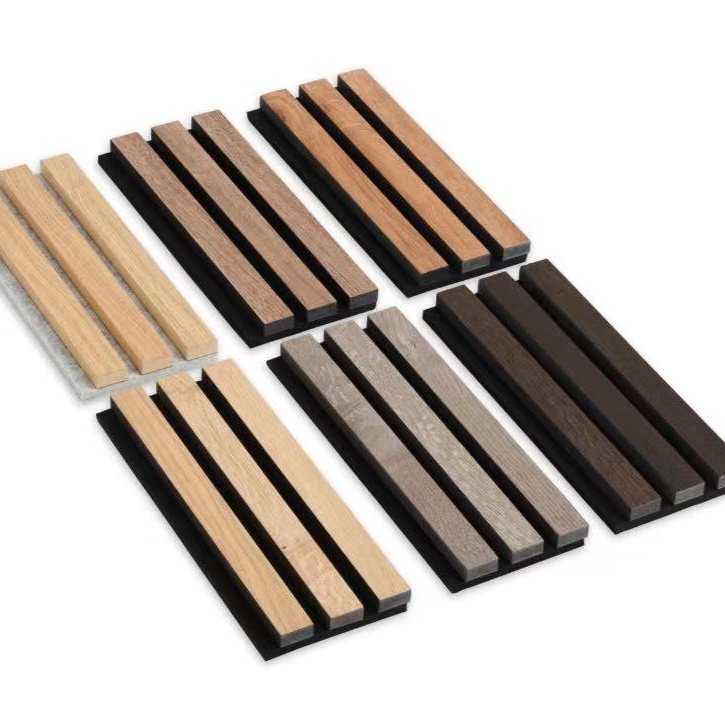 MDF Wooden strip sound-absorbing board PET acoustic panels for wall