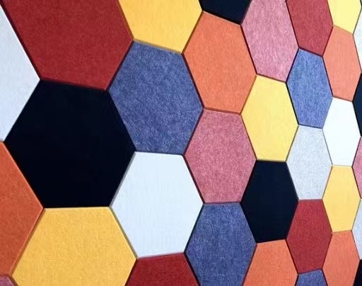 Sound Proof Acoustic Panels Polyester Fiber Absorption Hexagon Soundproof Wall Acoustic Panels