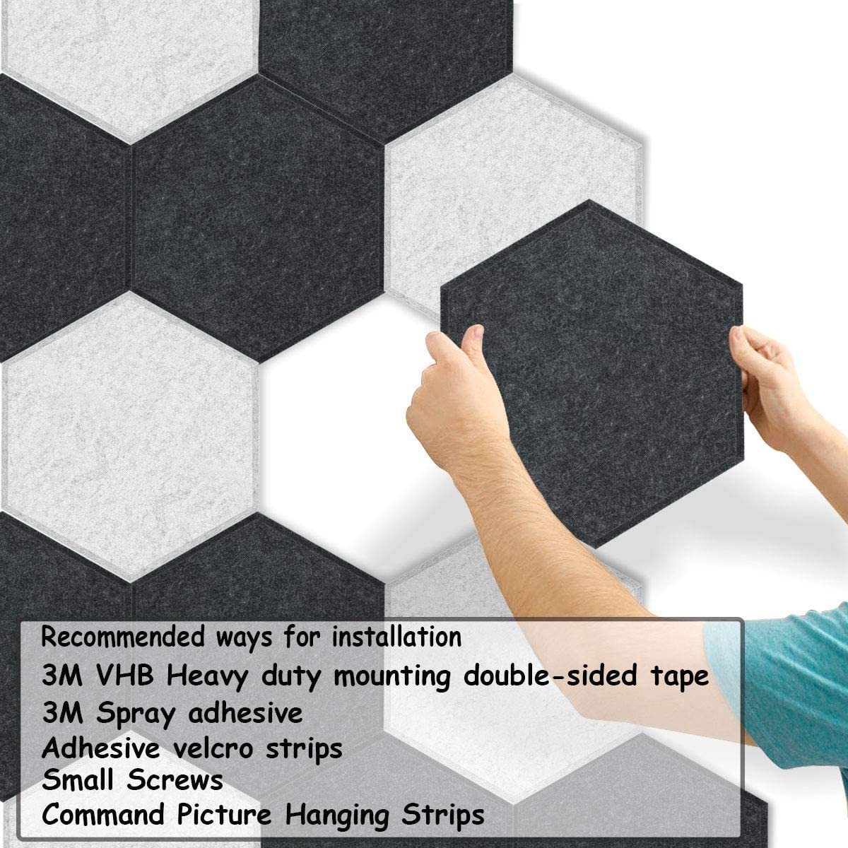 3D Acoustic Panels 12 Pack Acoustic Panels Soundproof Padding Decorative Sound Dampening Panels for Home