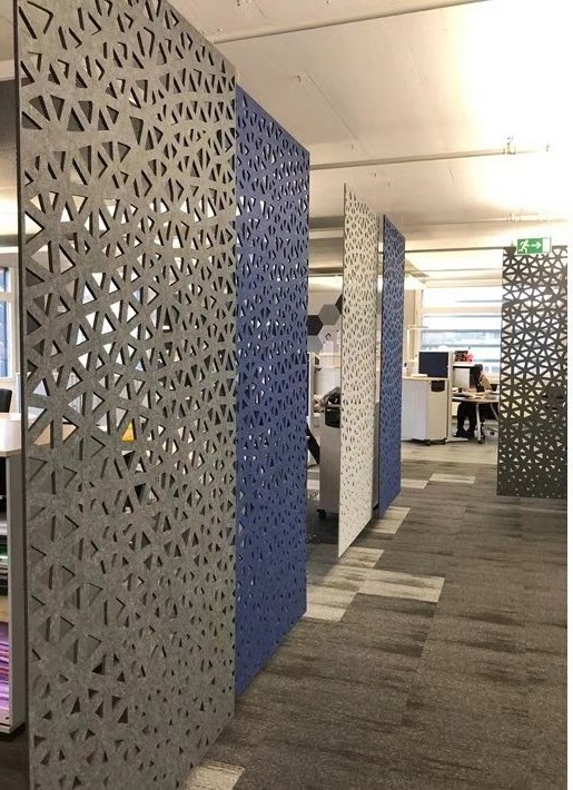 Sound Absorbing Polyester Acoustic Wall  Panels Partition Office Privacy Screen Freestanding Acoustic Room Divider