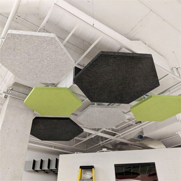 Ceiling design for house decor suspended baffle ceiling hexagon shape acoustic panel