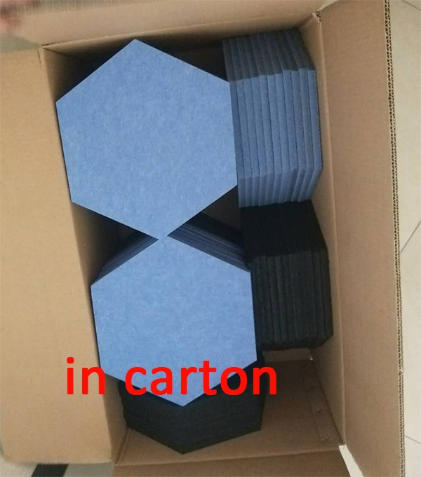 Self Adhesive Sound Absorbing Hexagon Acoustic Wall Panels Polyester Acoustic Panels Pet Felt Soundproof Wall Panel