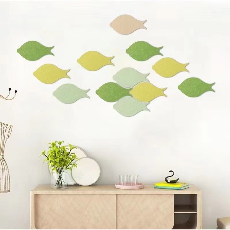 Acoustic Panels Sound Absorbing felt Flame Retardant sound proof panel-fish shape