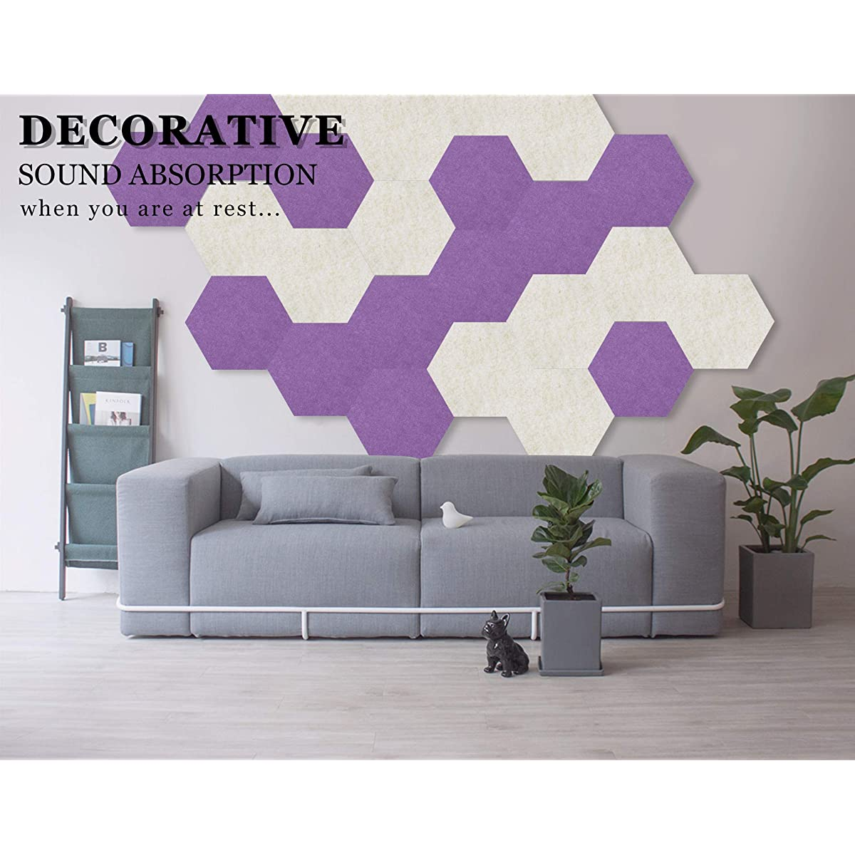 Hotsale Colorful Polyester Felt 3d hexagon acoustic wall panels