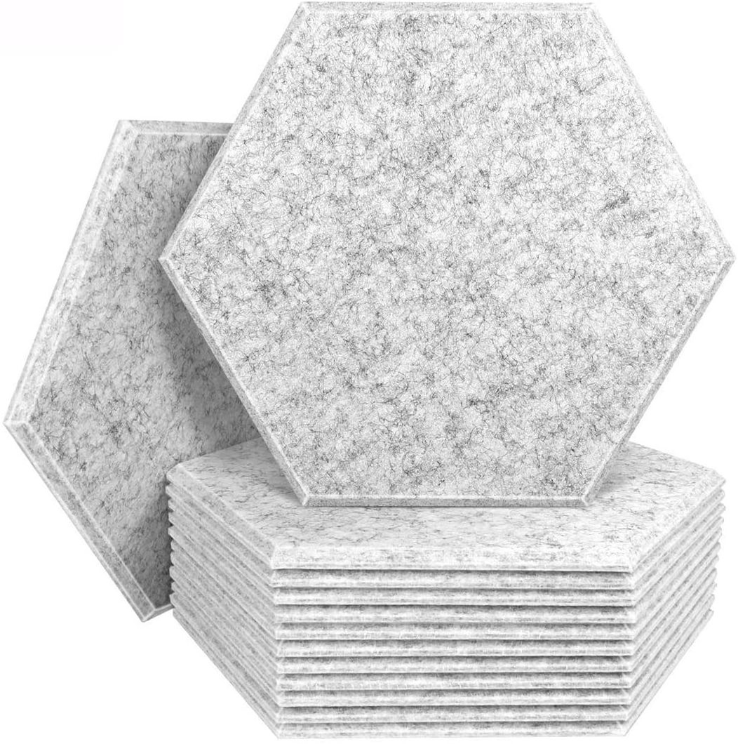 Sound-absorbing Acoustic Wall Panel Sound Insulation Pet Acoustic Felt Hexagon Polyester Fiber Tile