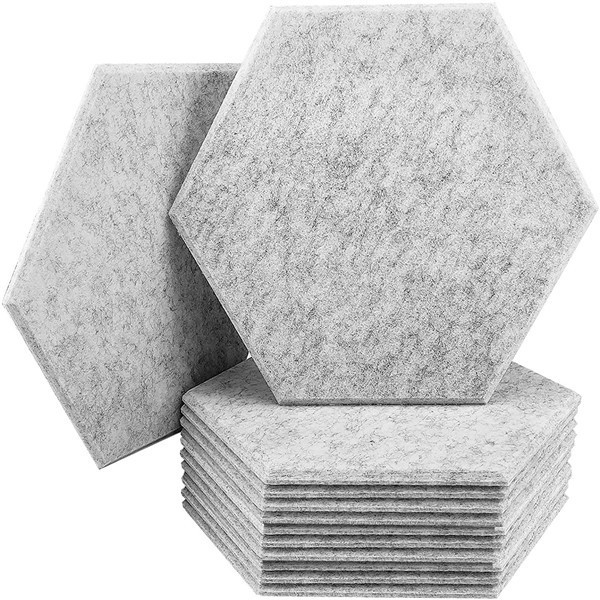 Self Adhesive Sound Absorbing Hexagon Acoustic Wall Panels Polyester Acoustic Panels Pet Felt Soundproof Wall Panel