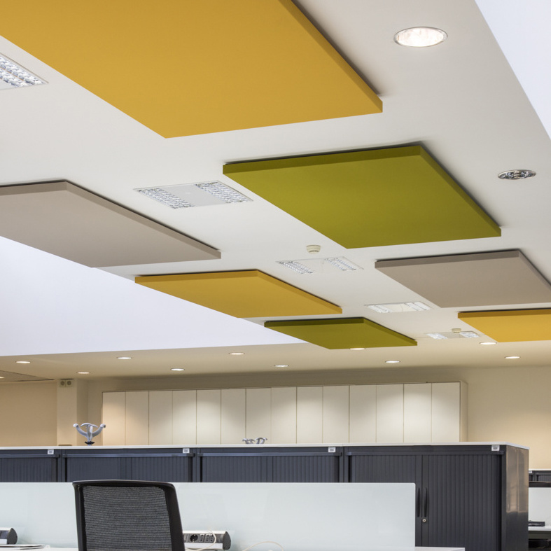 Decorative hanging ceiling acoustic ceiling panels sound proof wall panels Eco-friendly 100%Polyester Acoustic Panels