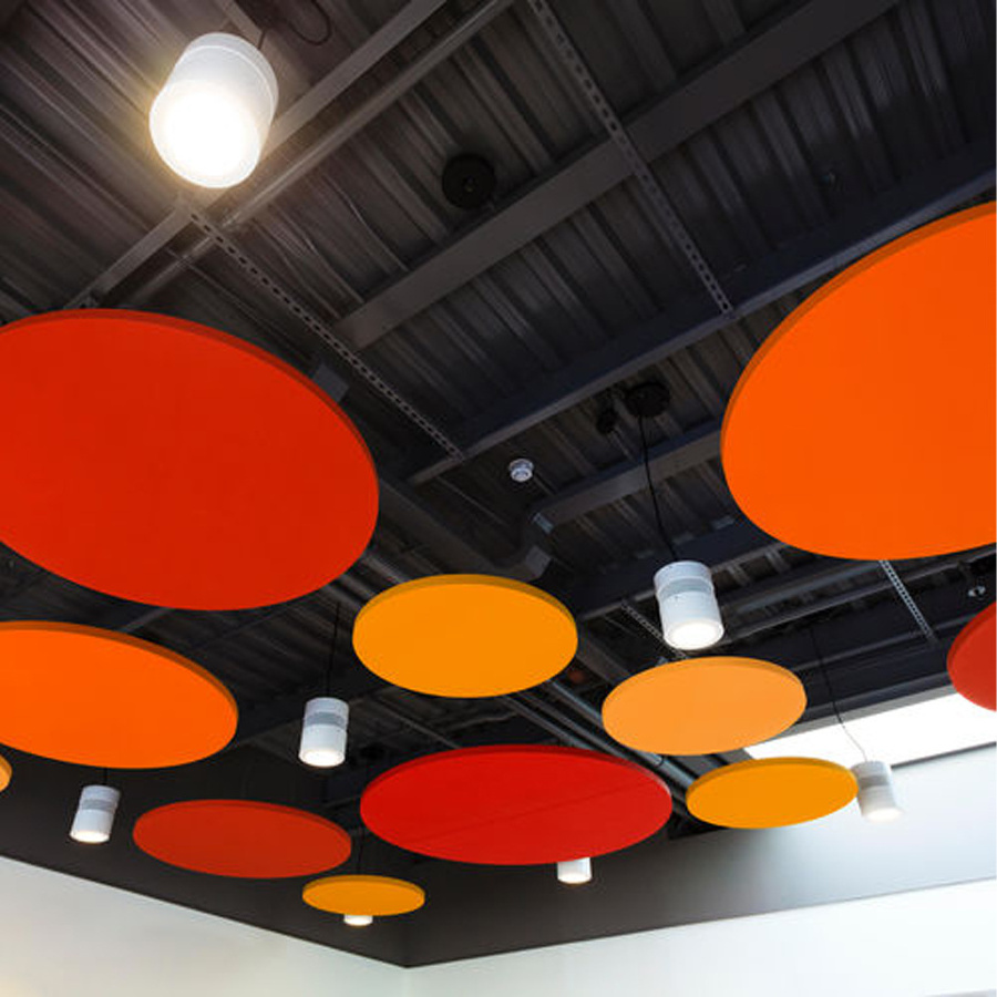 Polyester Acoustic Ceiling Panel sound absorbing acoustic PET felt panel For Office Building Store Interior Decoration