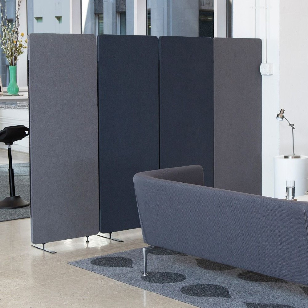 Movable sound proof wall panels sound absorbing mobile office panel foldable PET acoustic office cubicle panels