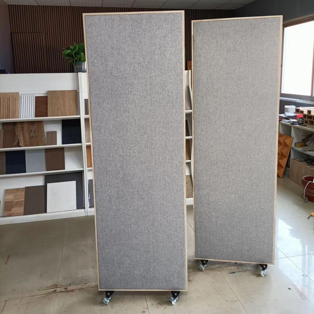 Polyester Fiber DIY Office Desk Divider Acoustic Partition Panels free standing Portable  standing movable office room dividers