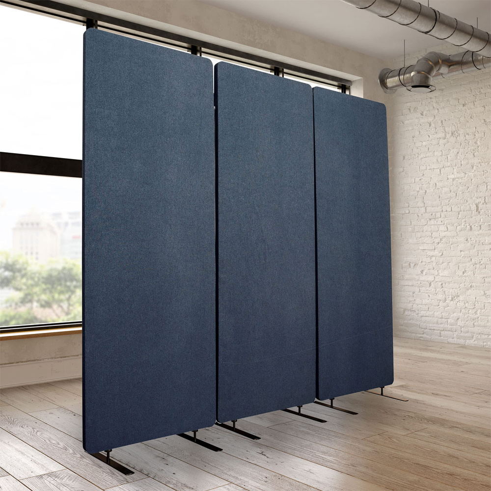 Polyester Fiber DIY Office Desk Divider Acoustic Partition Panels free standing Portable  standing movable office room dividers