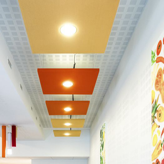 Eco-friendly Sound Absorption Bass Trap Acoustic Ceiling PET Light Ceiling Baffle sound proofing acoustic panel and ceiling