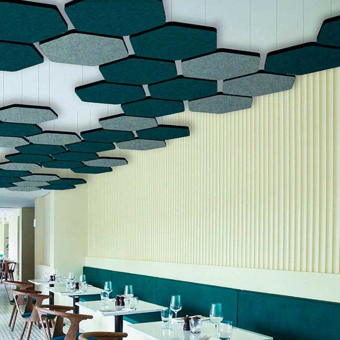 Decorative Ceiling tiles acoustic baffle ceilings PET acoustic panel