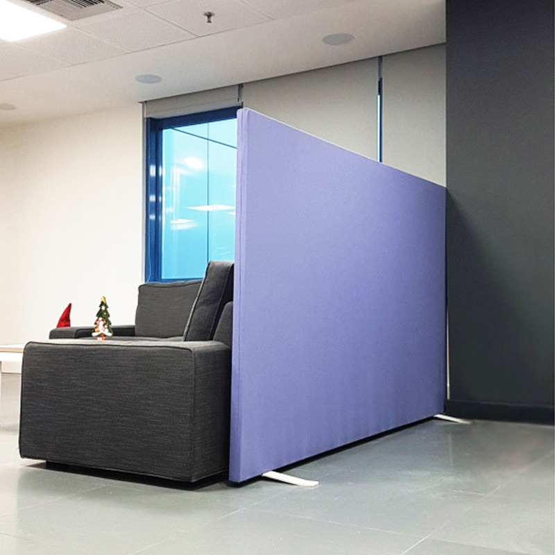 Customized 100% PET Polyester Fiber Acoustic Folding Screen Divider Sound Absorb Movable Office Partition