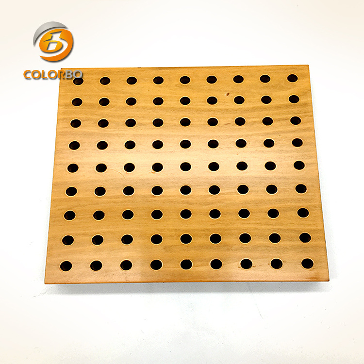 Fireproof And Sound Absorption Wooden Perforated Acoustic Panel Ceiling Strip Paneling Acoustic Wall Panel