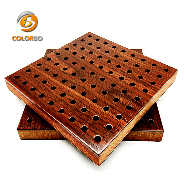 Fireproof And Sound Absorption Wooden Perforated Acoustic Panel Ceiling Strip Paneling Acoustic Wall Panel