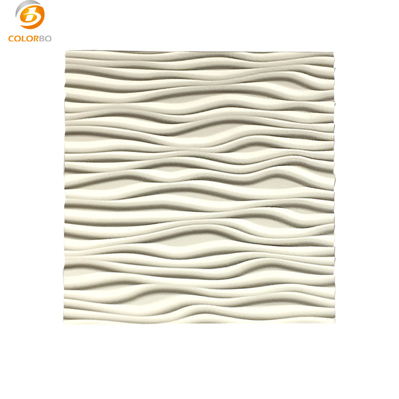 3D Sticker Wall Paper MDF Wave Pattern Wall Panels