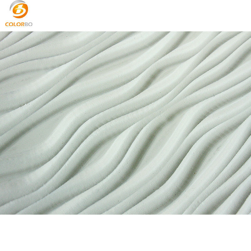 3D Sticker Wall Paper MDF Wave Pattern Wall Panels