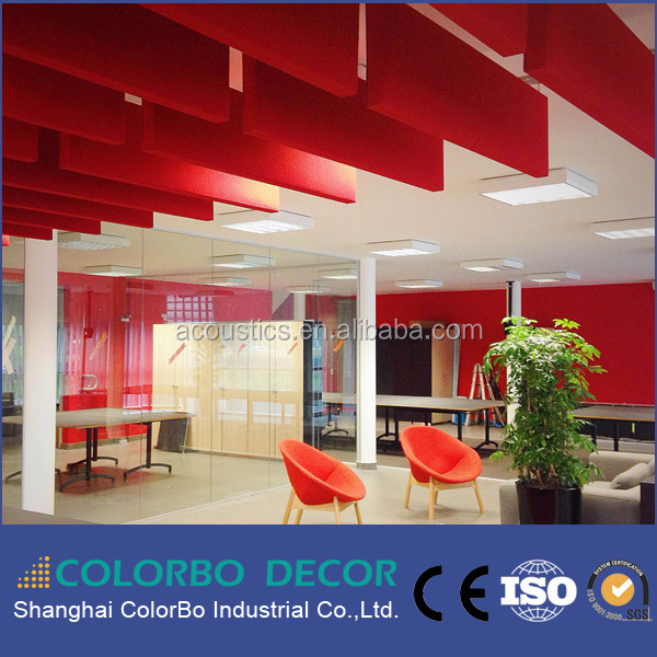 45mm Polyester Fiber Acoustic Panel Ceiling Board