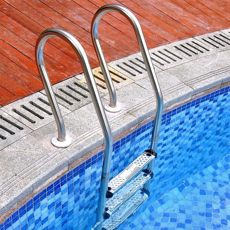 Manufacturer Supply good price 304 316 Stainless Steel 2 3 4 5 Steps Anti-slip Pool Ladder With Handrail Anchor Type