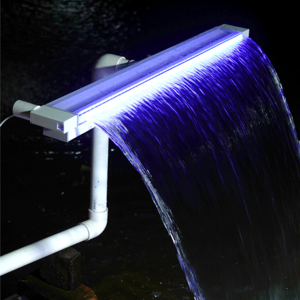 Garden swimming pool cascade water blade wall spillway led acrylic waterfall for pool