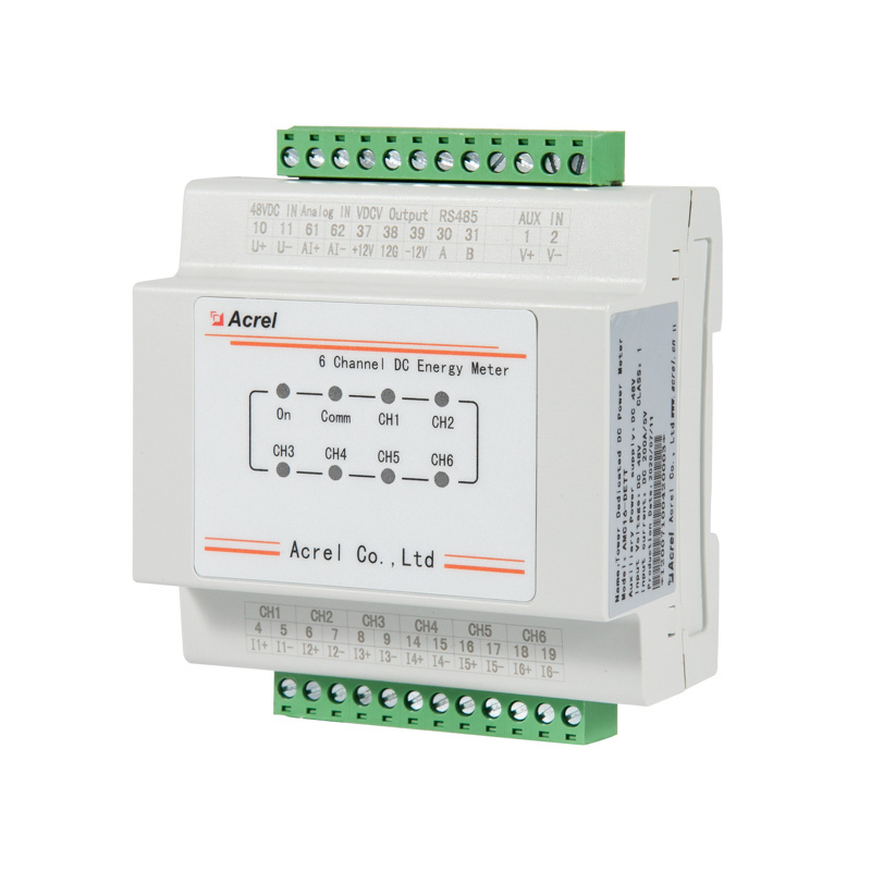 Acrel AMC16-DETT/AI 6 Channels -48VDC  Power Monitoring Meter for Base Station with 4-20mA Analog output