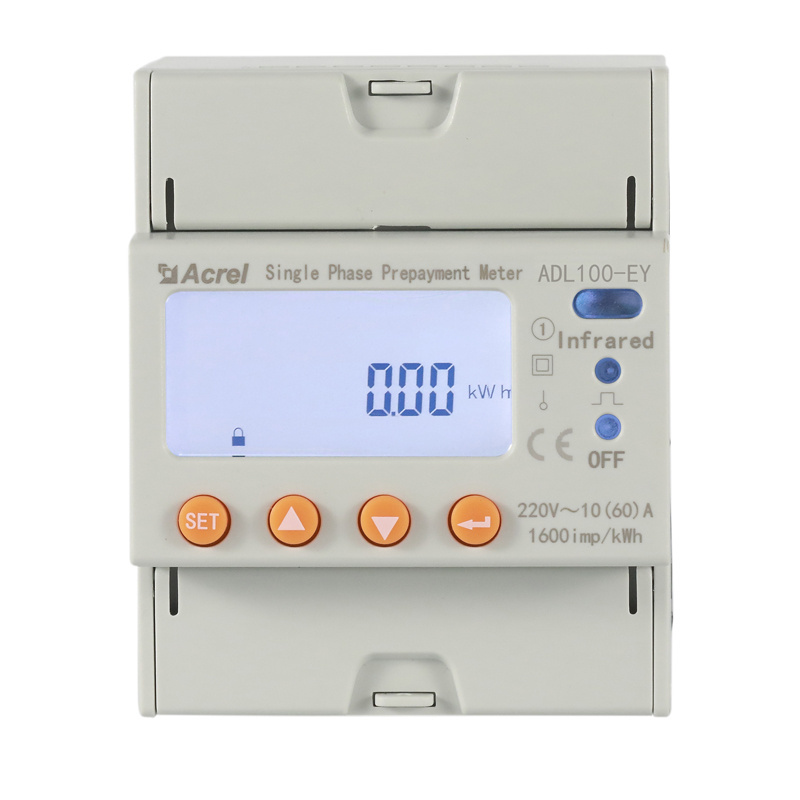 Multi Function Single Phase Prepaid Smart Electricity Energy Meter Support Radio Frequency Card and Prepayment Online