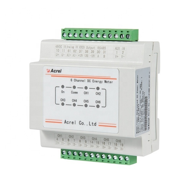 Acrel AMC16-DETT multichannel 4 circuits dc energy monitor meter modbus dc measurement meter DC energy meter telecom bts