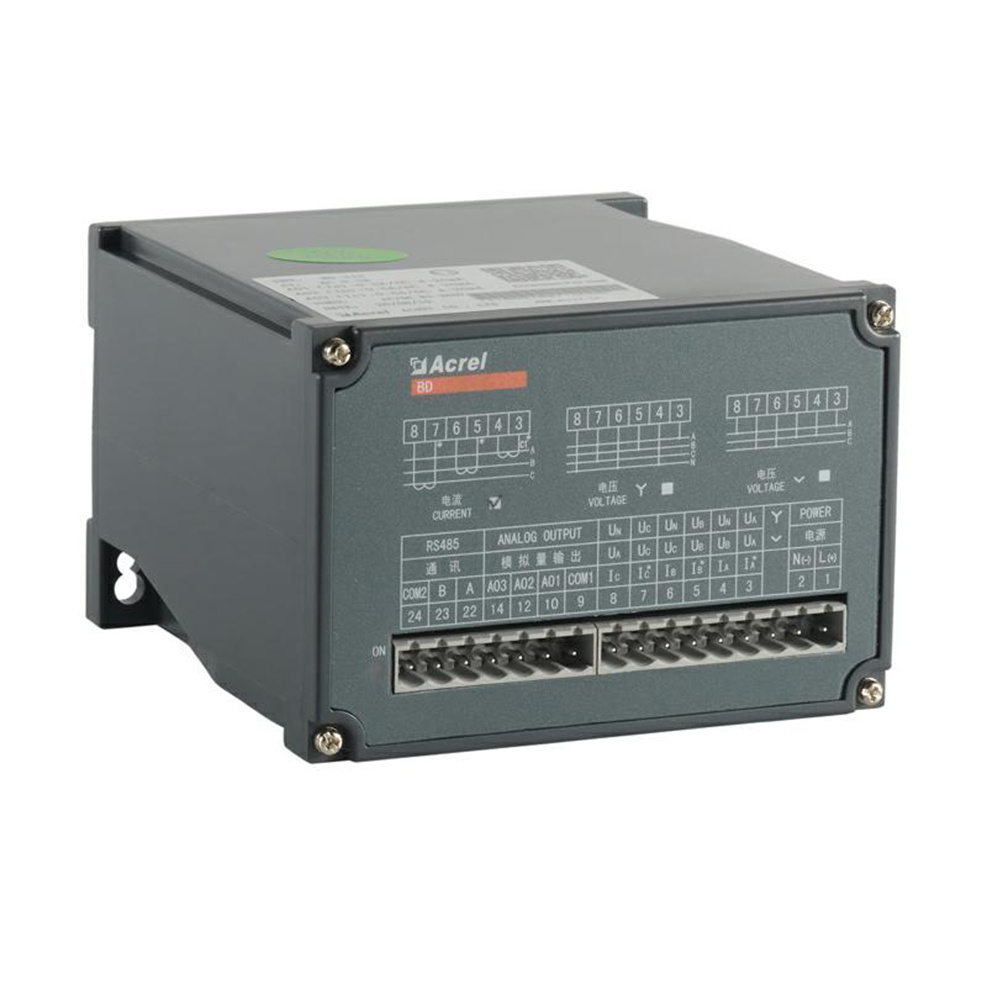 Acrel BD-4V3 AC Voltage Transmitter 3P4W Din Rail 3 Channel Analog Output 4-20mA/0-5V for Industrial Automation