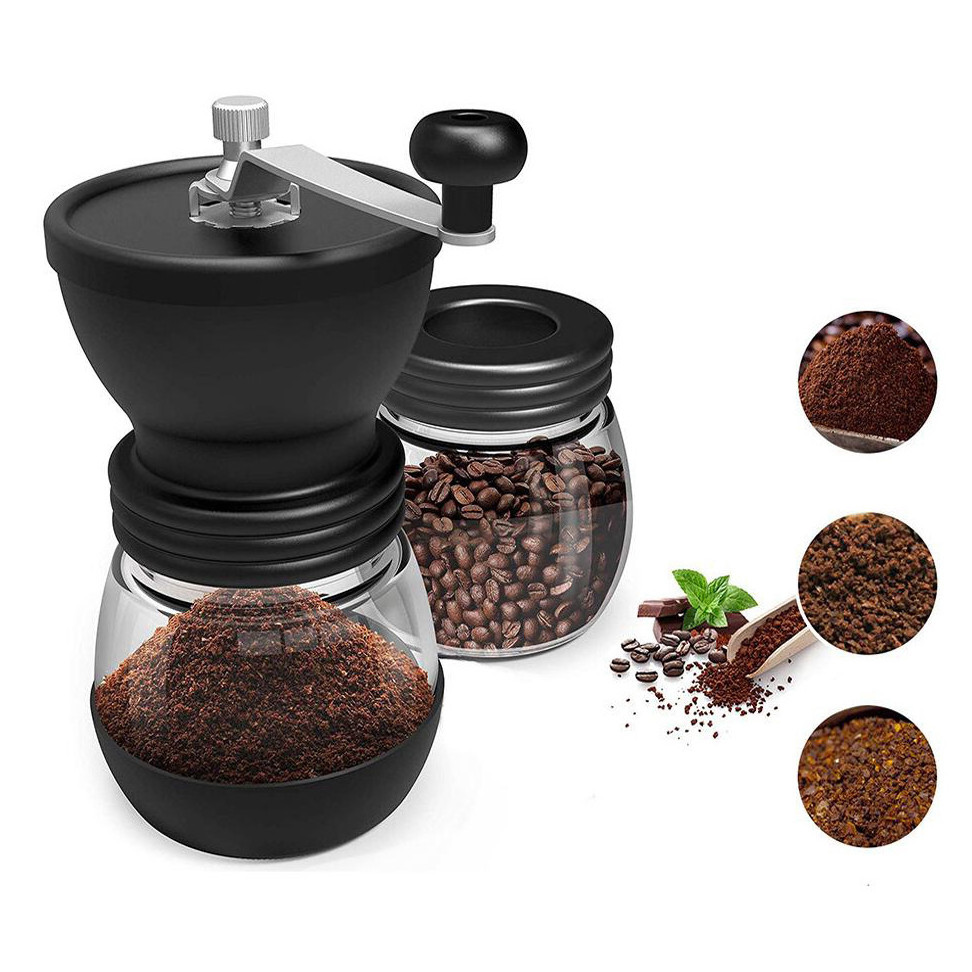 Reihey manual Coffee Grinder Hand coffee grinder mill with Ceramic Burrs Stainless Steel Handle Suitable for Camping and Home Use