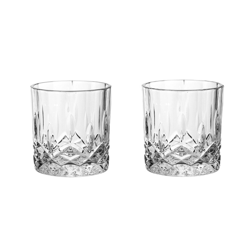 Reihey Customized Glass Engraved Gorgeous Lead-free Crystal Glassware Whiskey Glass Set With Decor Box