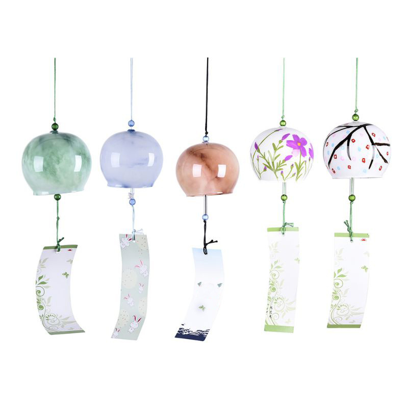 High Quality Nice Sound Glass Wind Chimes Japanese Style Handmade Birthday Gift Office Decor Wind Bells