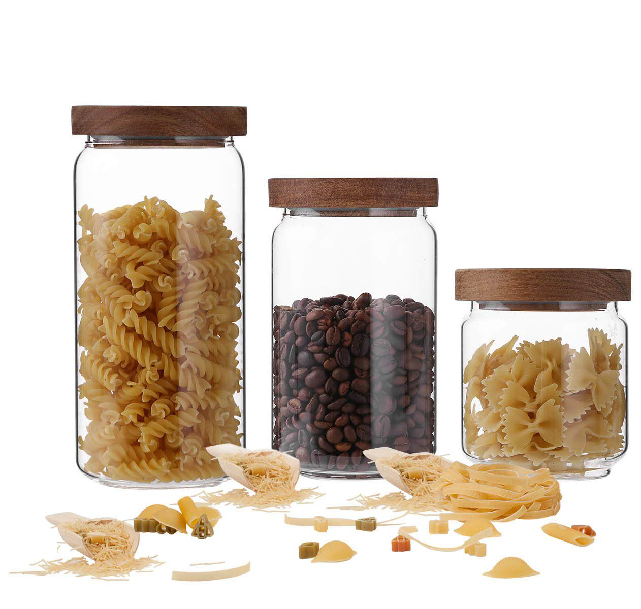 Reihey Food Container Coffee Beans Grains Candy Jars and Food Box Eco Friendly Cans With Lid and Glass Bottle jar Container