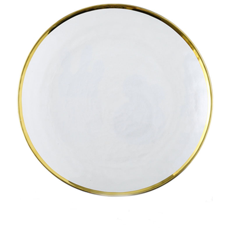 Heat resistant glassware plate opal glass tableware opal plate