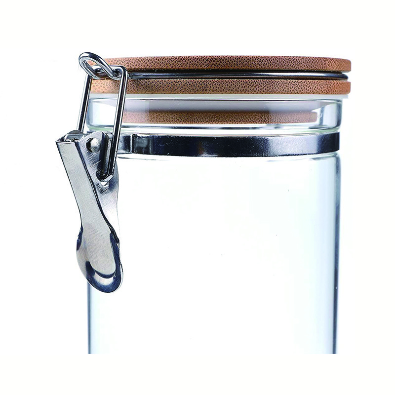 Reihey Airtight Glass Preserving Jars with Clip Top Lids and Glass Canisters Sets for The Kitchen