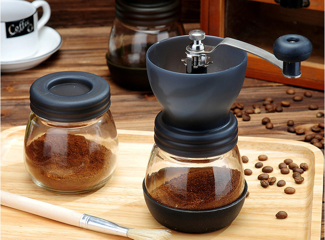 Reihey manual Coffee Grinder Hand coffee grinder mill with Ceramic Burrs Stainless Steel Handle Suitable for Camping and Home Use