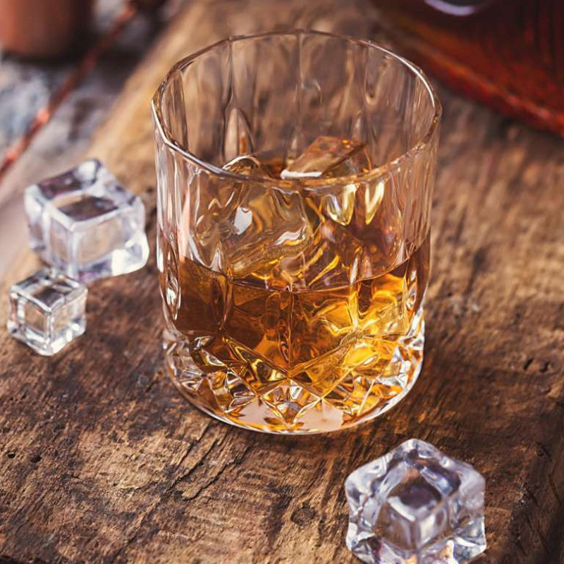 Reihey Customized Glass Engraved Gorgeous Lead-free Crystal Glassware Whiskey Glass Set With Decor Box