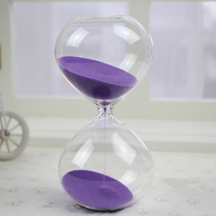 Hourglasses Sand Timer 60 Minutes Factory Direct Sell Big Hourglass 1 Hour Desk Timer for Productivity Sand Crystal Glass