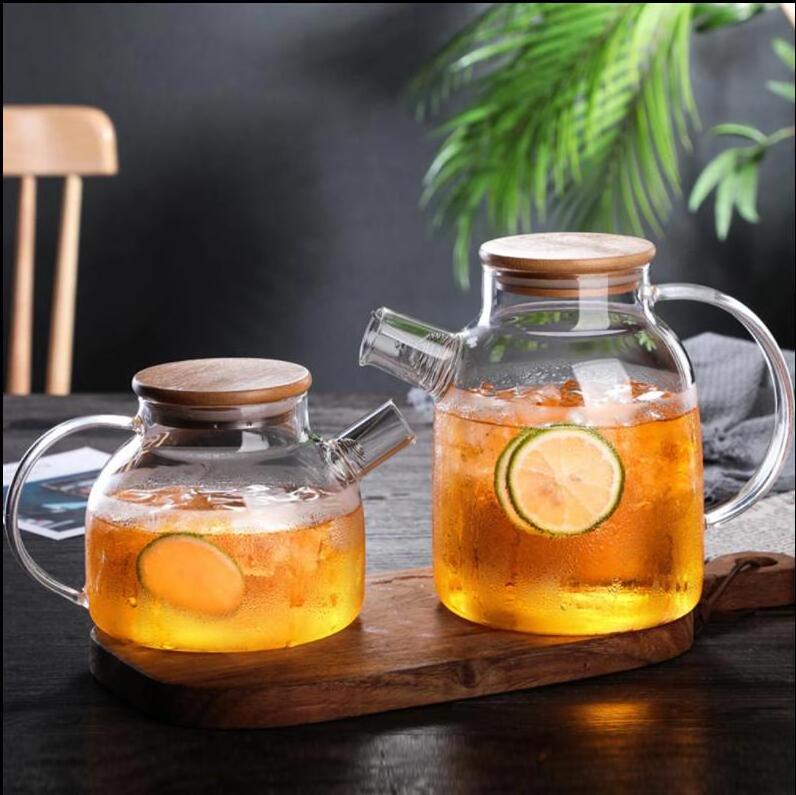 Transparent Borosilicate Glass Teapot Heat-Resistant Large Clear Tea Pot Flower Tea Set Puer Kettle