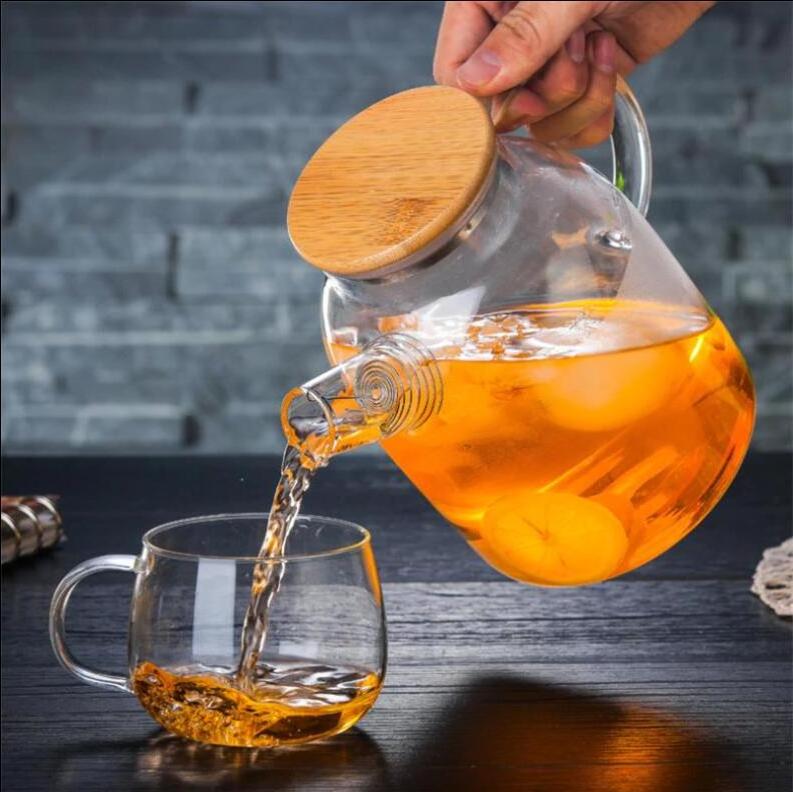 1000ml Glass Teapot withLid  Removable Infuser Stovetop Safe Tea Kettle Blooming and Loose Leaf Tea Maker