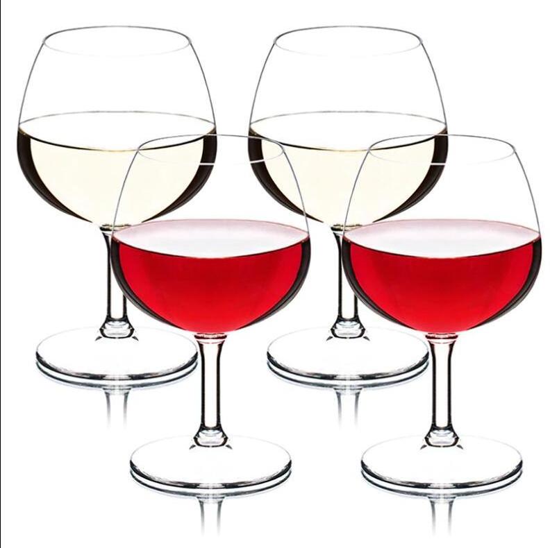 Reihey Wine Glasses Clear Wine Glass Champagne Flutes Cup Home Wedding Bar Party Drinking Glassware Juice Cup Unbreakable