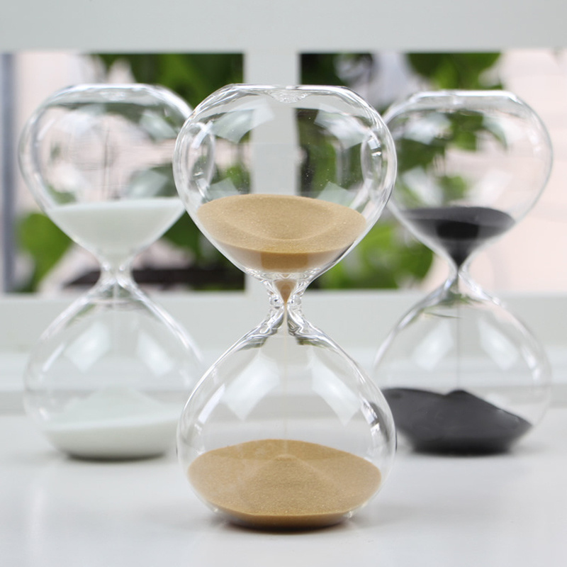 Hourglasses Sand Timer 60 Minutes Factory Direct Sell Big Hourglass 1 Hour Desk Timer for Productivity Sand Crystal Glass