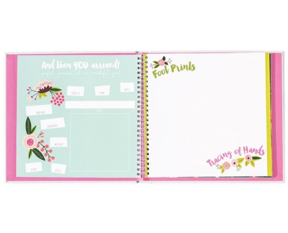 Custom Printed Baby Shower Gift Guestbook recordable Baby Journal Memory Book