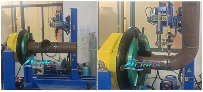 stainless steel mild steel pipe and flange seam welding machine