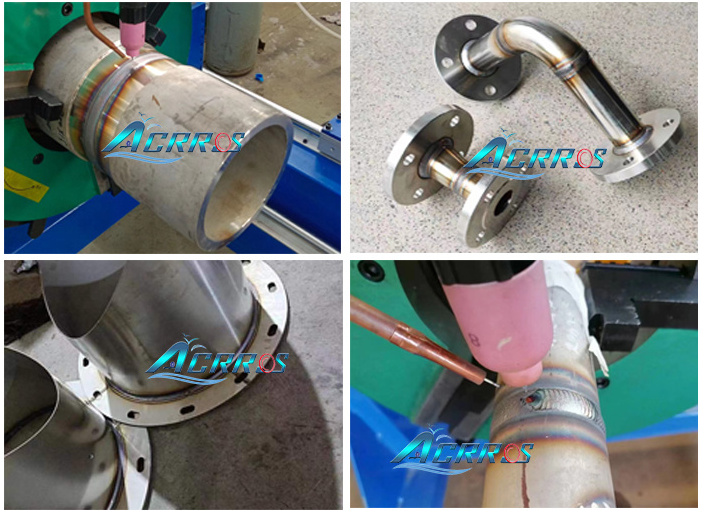 stainless steel mild steel pipe and flange seam welding machine