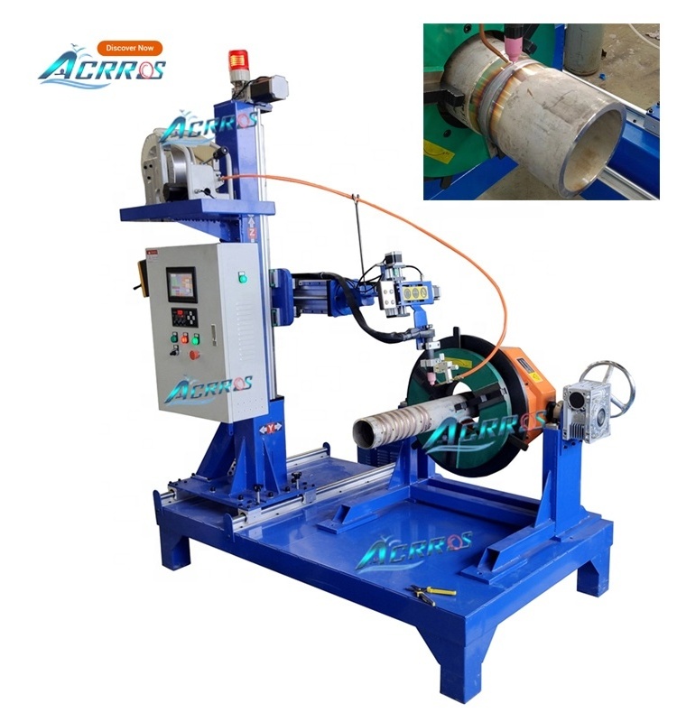 stainless steel mild steel pipe and flange seam welding machine